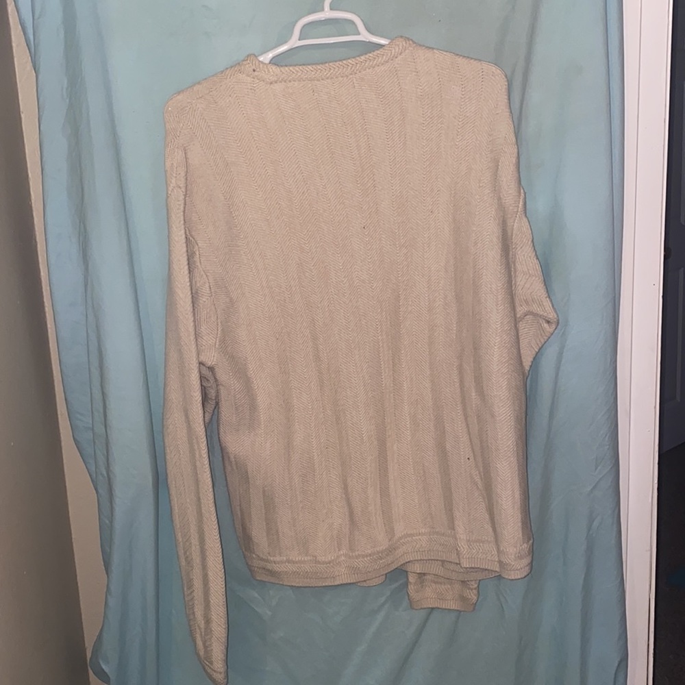 Nice Patterned Cream Colored Sweater - image 4